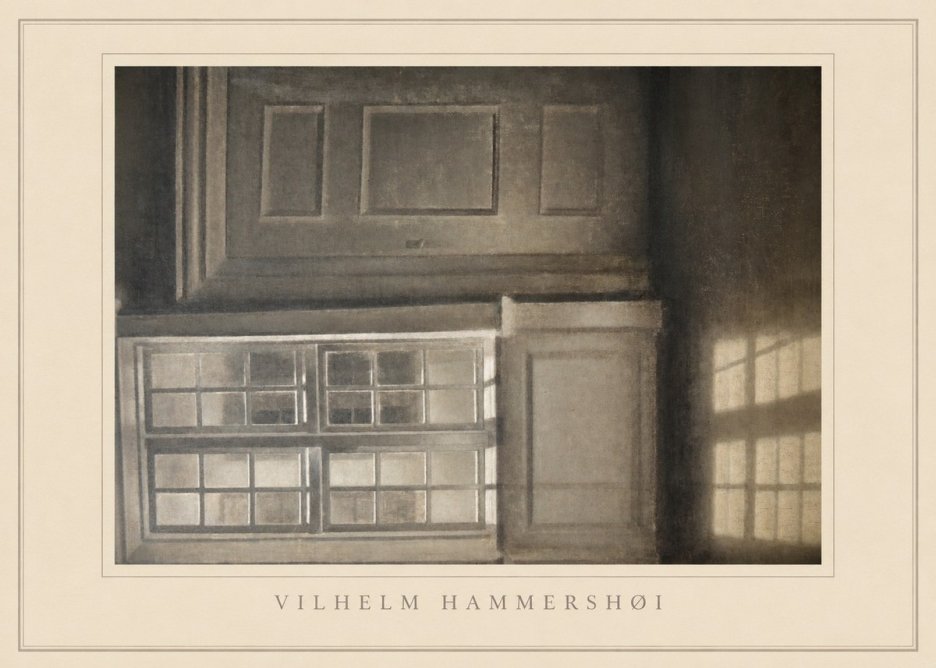 Vilhelm Hammershøi Interior with Window No5 - Juliste
