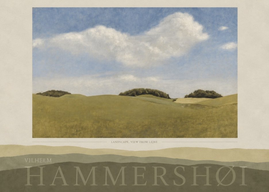 Vilhelm Hammershøi Landscape, View from Lejre No6 - Juliste
