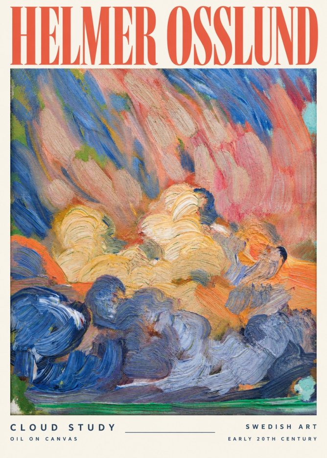 Helmer Osslund Sunset Clouds No3 - Juliste