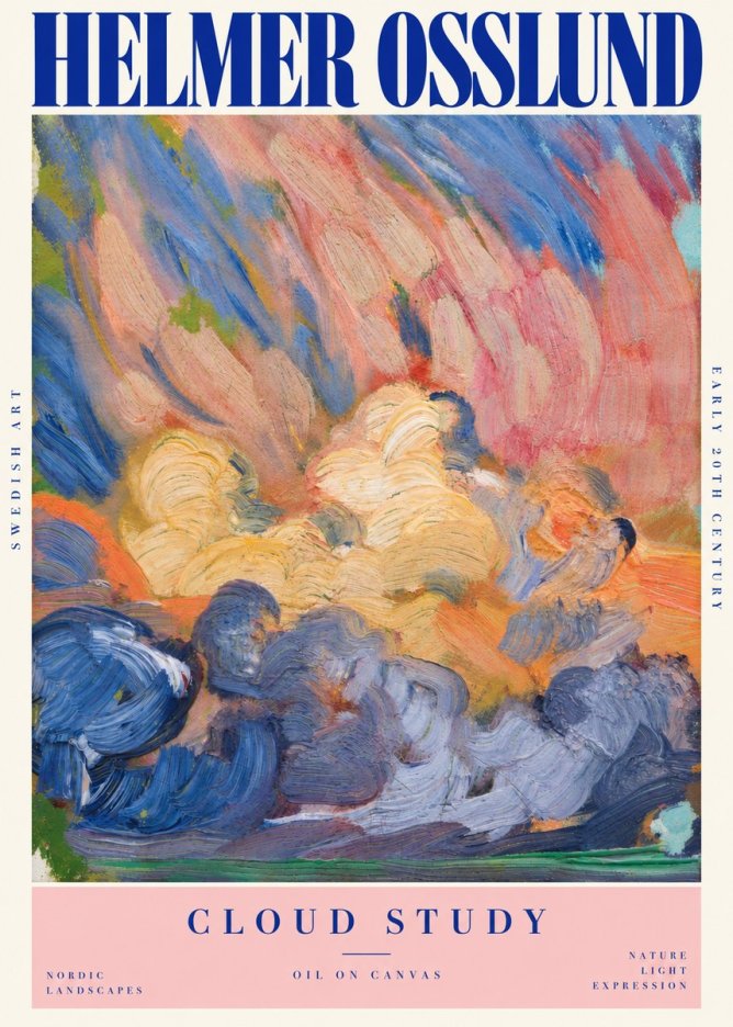 Helmer Osslund Sunset Clouds No5 - Juliste