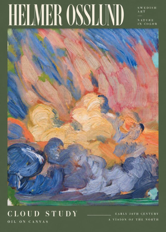 Helmer Osslund Sunset Clouds No6 - Juliste