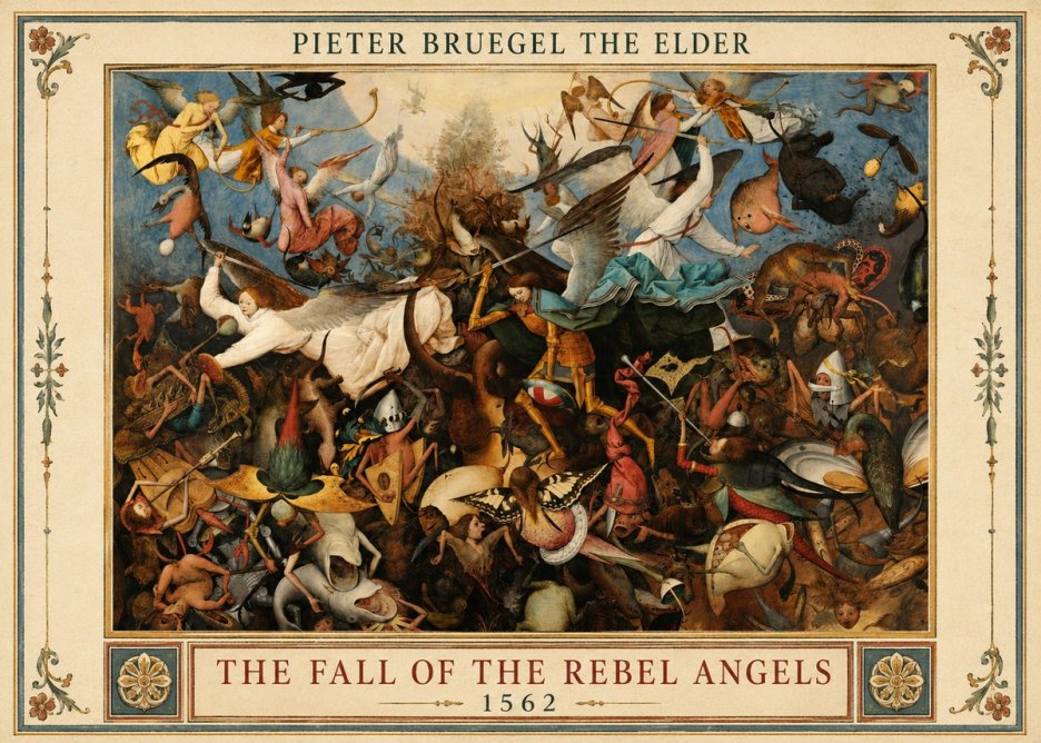 Pieter Bruegel The Fall of the Rebel Angels III No3 - Juliste