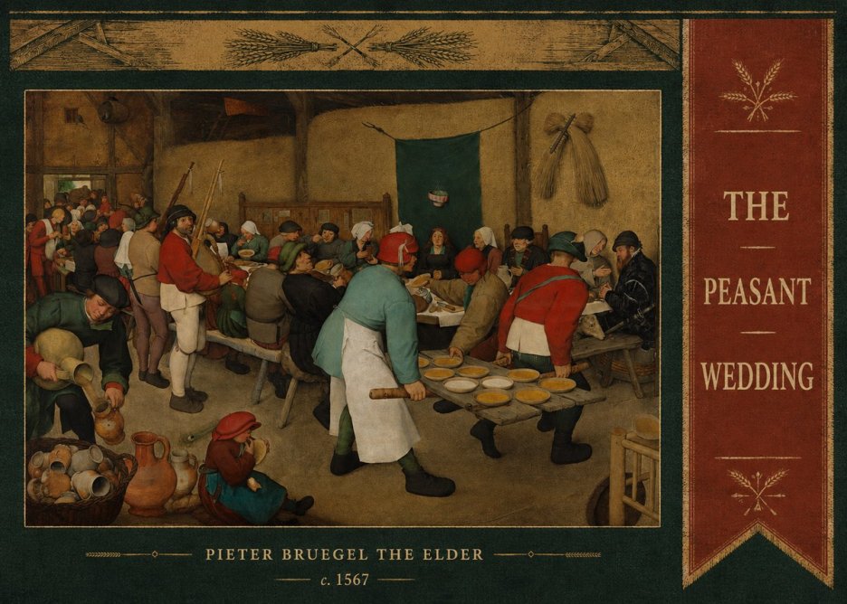 Pieter Bruegel The Peasant Wedding V No4 - Juliste
