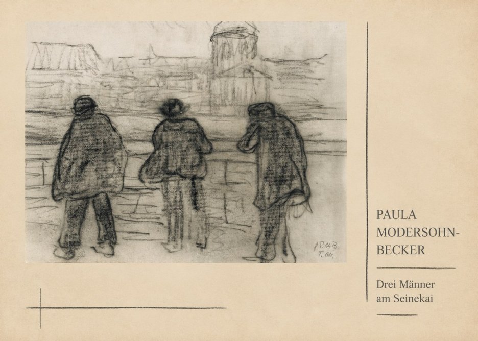 Paula Modersohn-Becker Drei Männer Am Seinekai No3 - Juliste