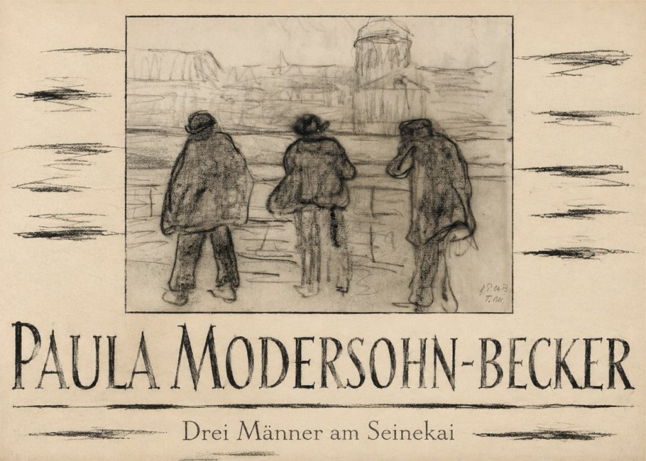 Paula Modersohn-Becker Drei Männer Am Seinekai No4 - Juliste