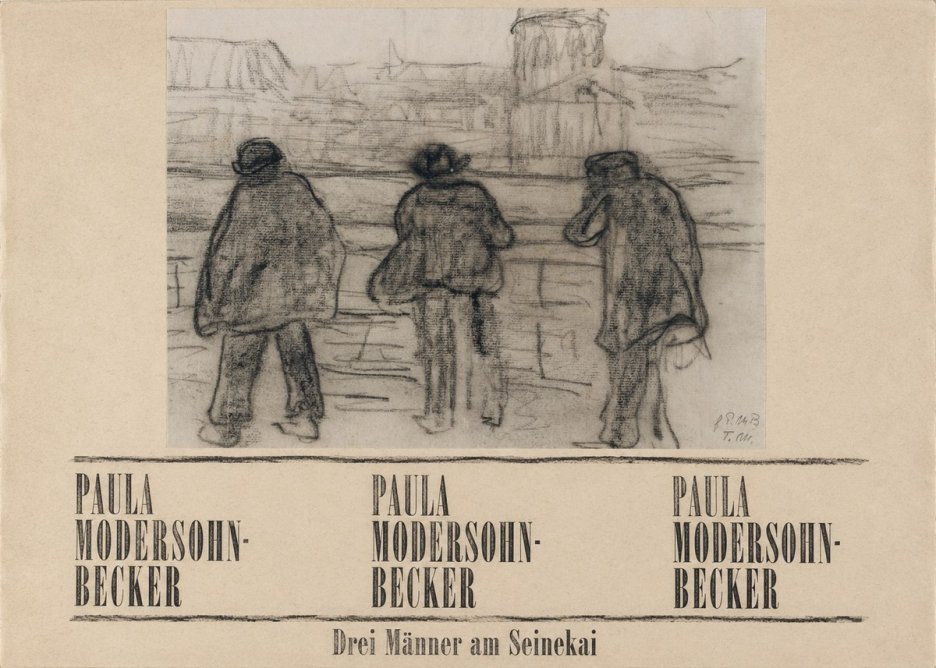 Paula Modersohn-Becker Drei Männer Am Seinekai No6 - Juliste