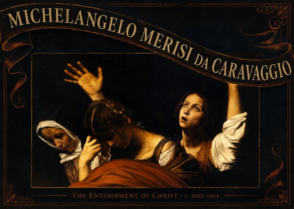 Michelangelo Merisi da Caravaggio The Entombment of Christ I No6 - Juliste