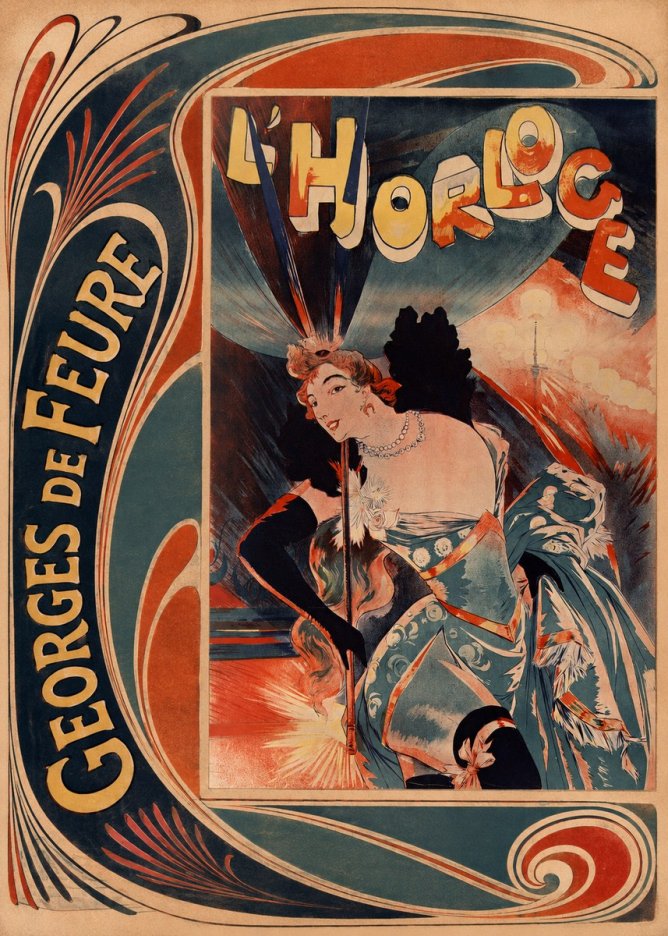 Georges de Feure L'horloge II No2 - Juliste