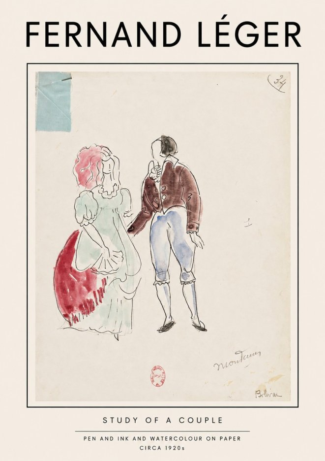 Fernand Léger Study of a Couple No2 - Juliste