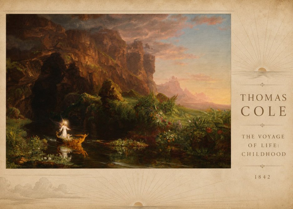 Thomas Cole The Voyage of Life: Childhood III No3 - Juliste