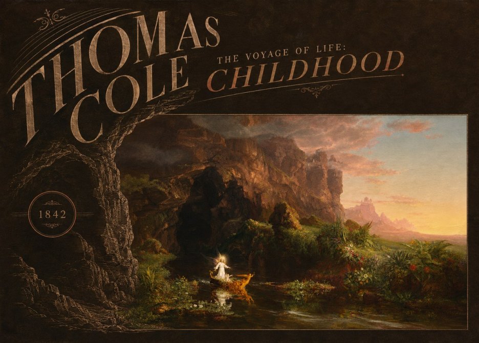 Thomas Cole The Voyage of Life: Childhood III No4 - Juliste