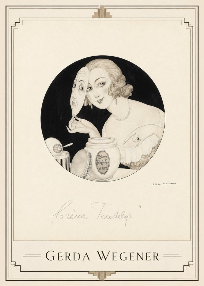 Gerda Wegener Crème Teindelys I No1 - Juliste