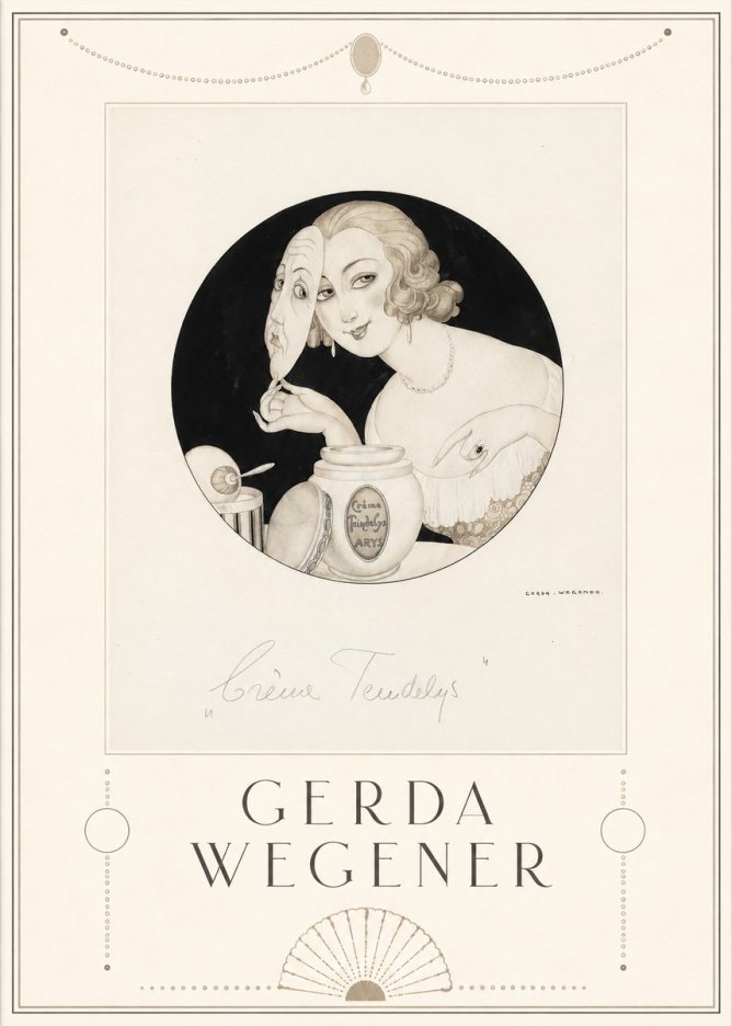 Gerda Wegener Crème Teindelys I No5 - Juliste