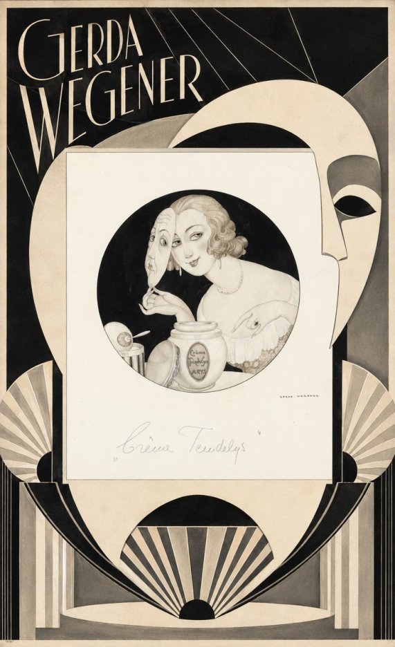 Gerda Wegener Crème Teindelys I No6 - Juliste