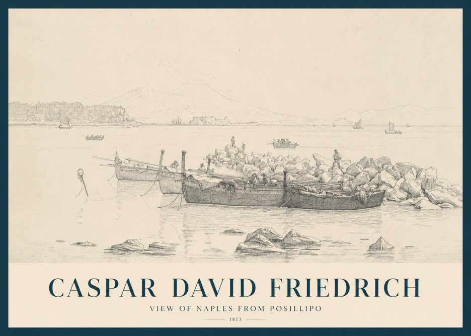 Caspar David Friedrich View of Naples from Posillipo No1 - Juliste