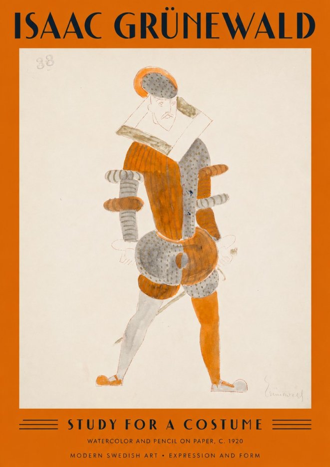 Isaac Grünewald Study for a Costume II No3 - Juliste