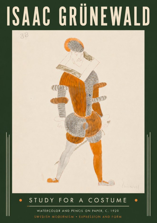 Isaac Grünewald Study for a Costume II No6 - Juliste