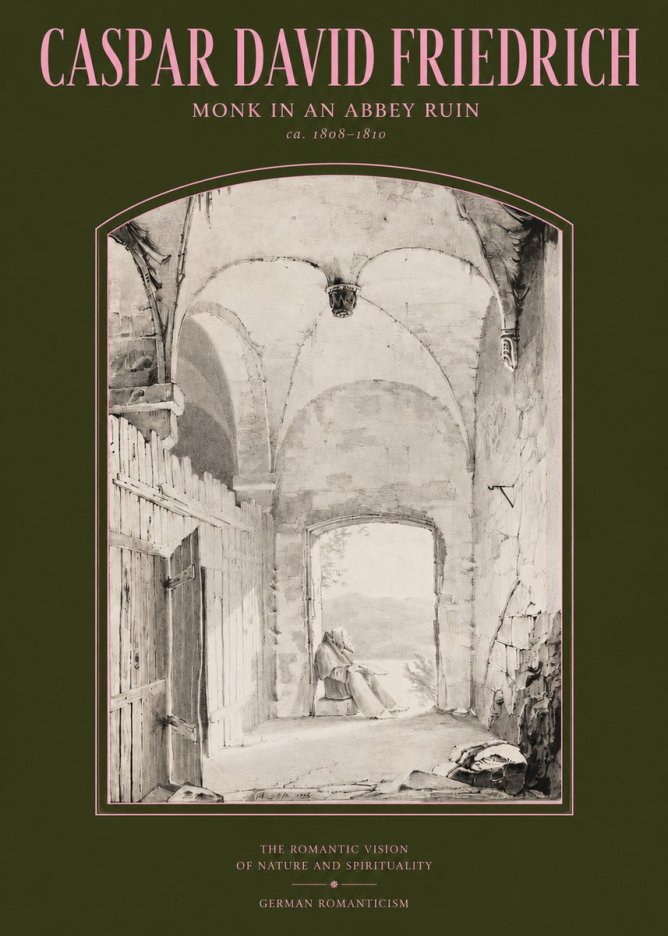 Caspar David Friedrich Monk in an Abbey Ruin No2 - Juliste