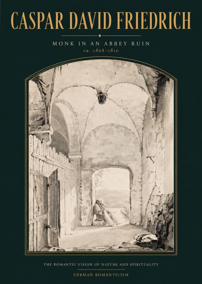 Caspar David Friedrich Monk in an Abbey Ruin No4 - Juliste