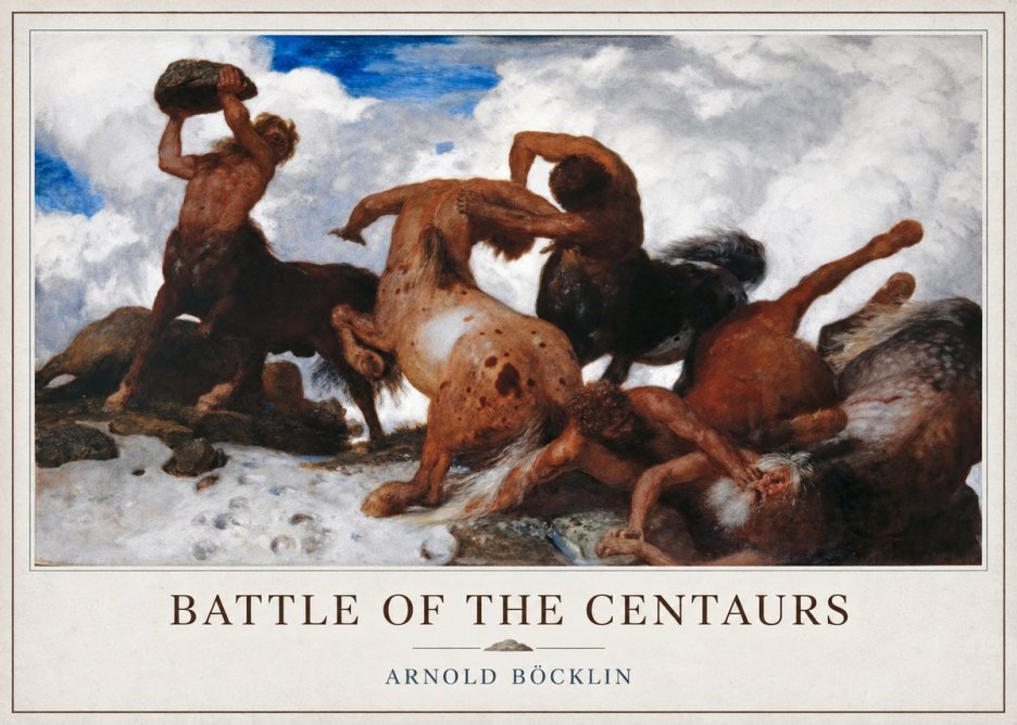 Arnold Böcklin Battle of the Centaurs No3 - Juliste