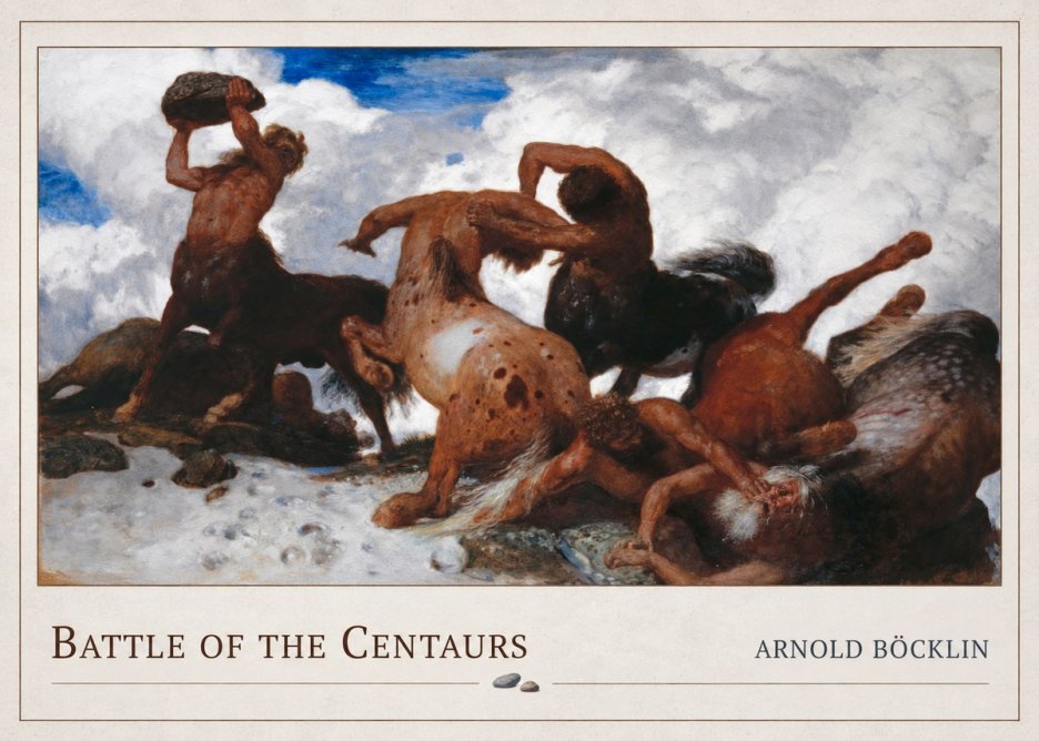 Arnold Böcklin Battle of the Centaurs No4 - Juliste