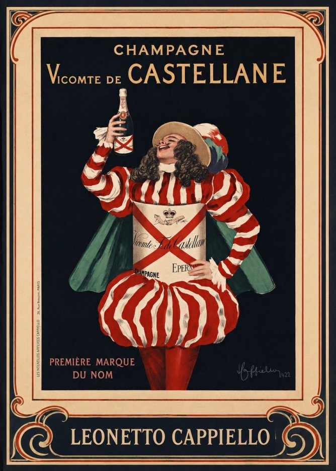 Leonetto Cappiello Champagne Vicomte De Castellane No1 - Juliste