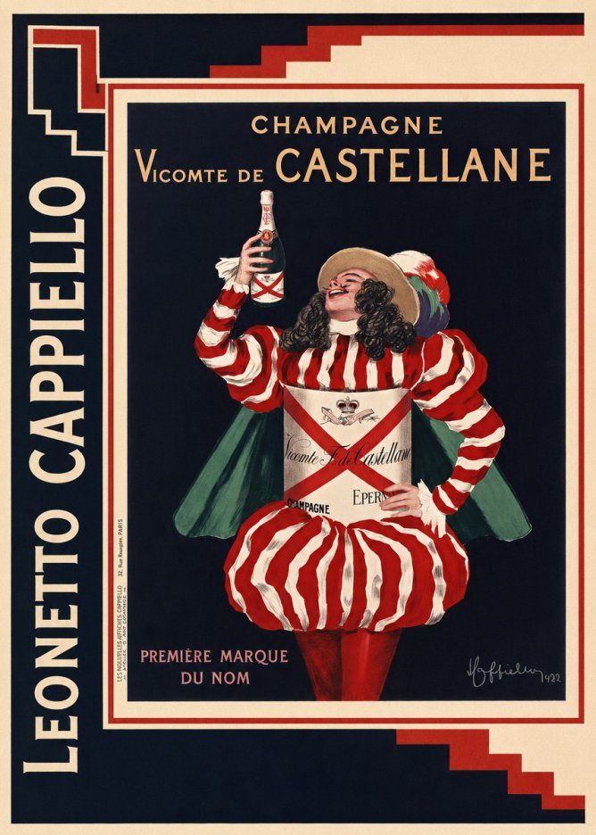 Leonetto Cappiello Champagne Vicomte De Castellane No2 - Juliste