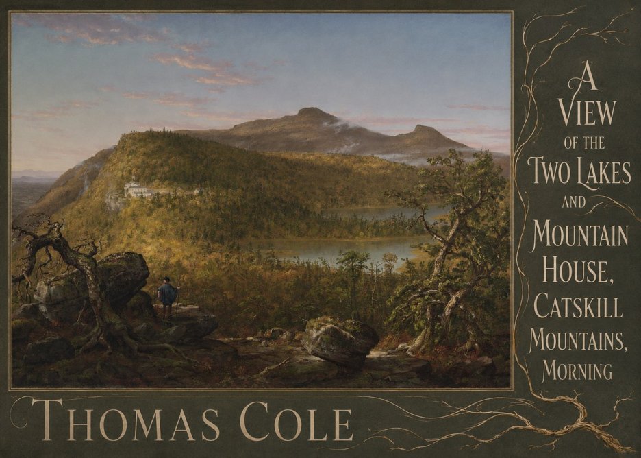Thomas Cole A View of the Two Lakes and Mountain House, Catskill Mountains, Morning No6 - Juliste