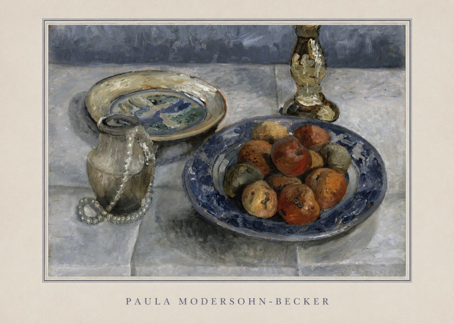 Paula Modersohn-Becker Still Life with Candlestick, Pitcher, and Fruit No4 - Juliste