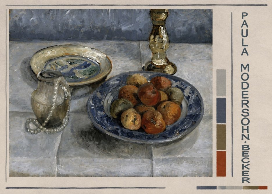 Paula Modersohn-Becker Still Life with Candlestick, Pitcher, and Fruit No6 - Juliste