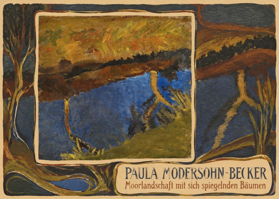 Paula Modersohn-Becker Moorlandschaft Mit Sich Spiegelnden Bäumen No3 - Juliste