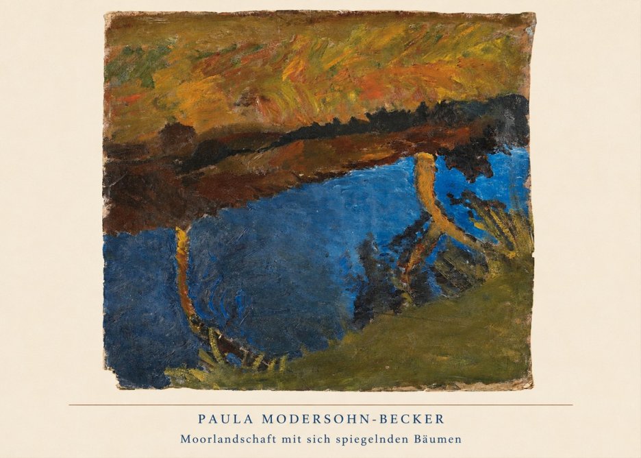 Paula Modersohn-Becker Moorlandschaft Mit Sich Spiegelnden Bäumen No6 - Juliste