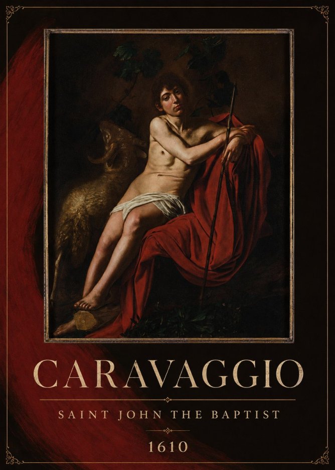 Michelangelo Merisi da Caravaggio Saint John the Baptist III No2 - Juliste
