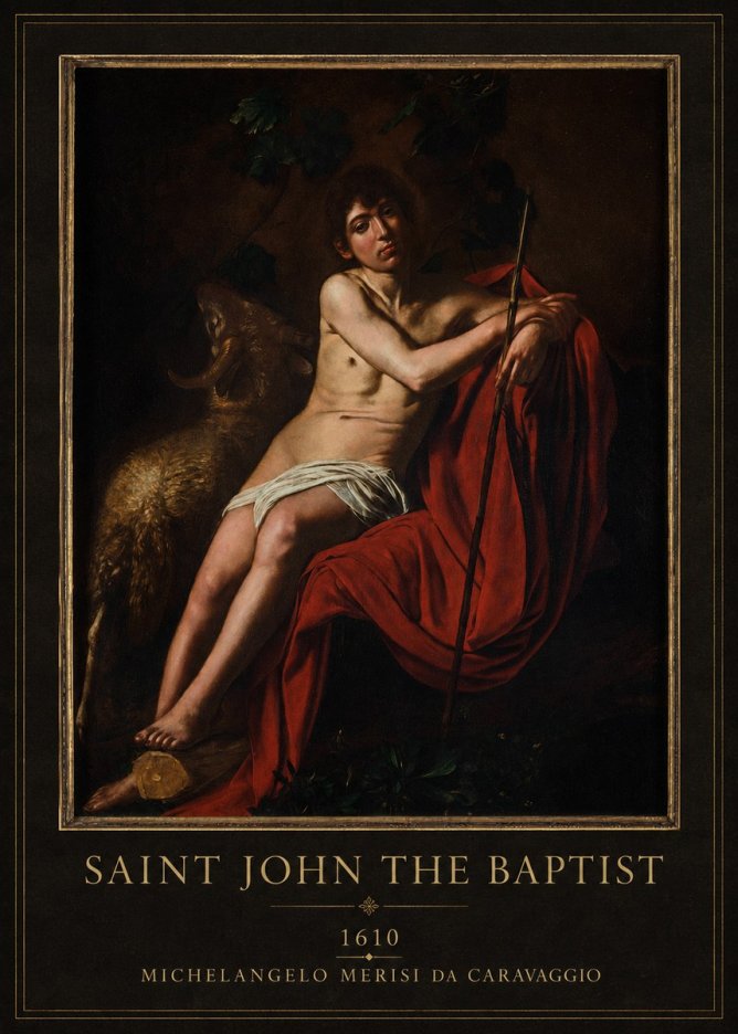 Michelangelo Merisi da Caravaggio Saint John the Baptist III No4 - Juliste