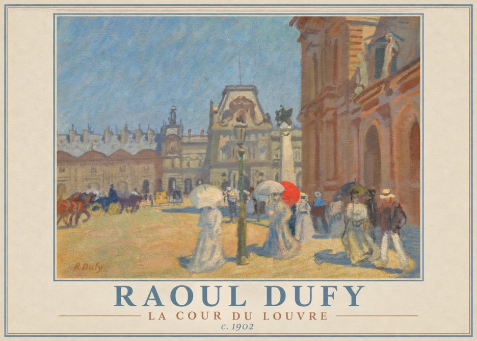Raoul Dufy La Cour Du Louvre No1 - Juliste