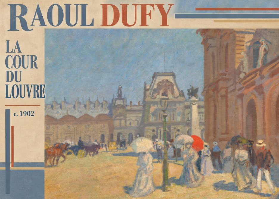 Raoul Dufy La Cour Du Louvre No2 - Juliste