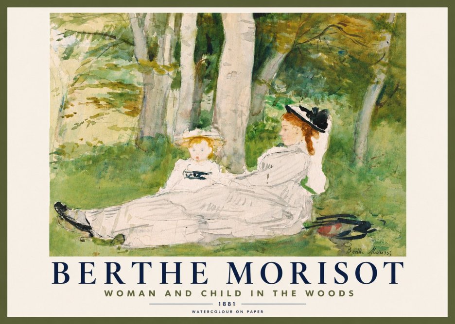 Berthe Morisot Woman and Child in the Woods No5 - Juliste