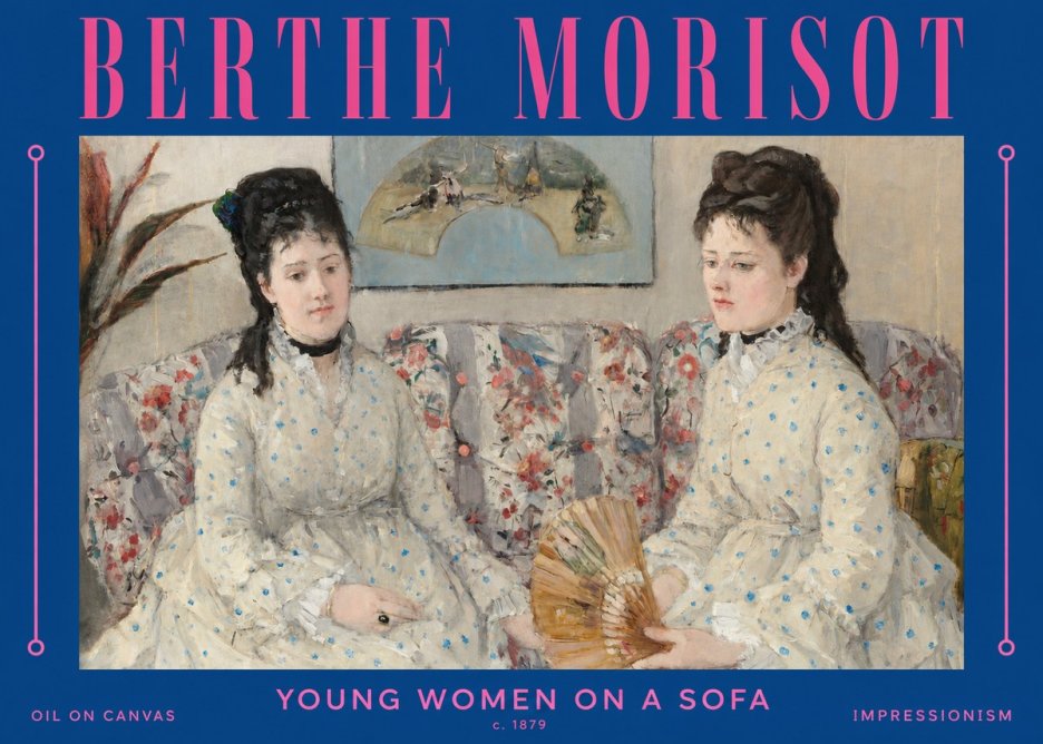 Berthe Morisot Young Women on a Sofa No2 - Juliste