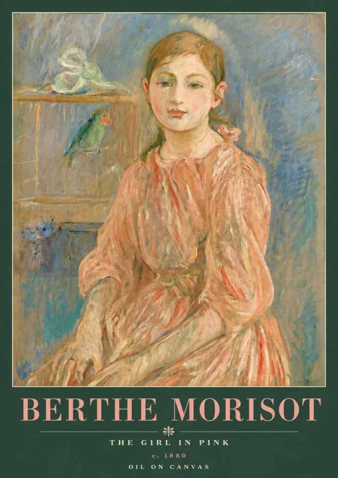 Berthe Morisot The Girl in Pink No6 - Juliste