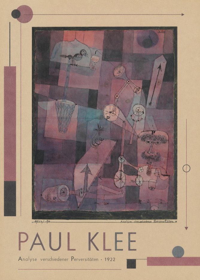 Paul Klee Analyse Verschiedener Perversitäten No1 - Juliste