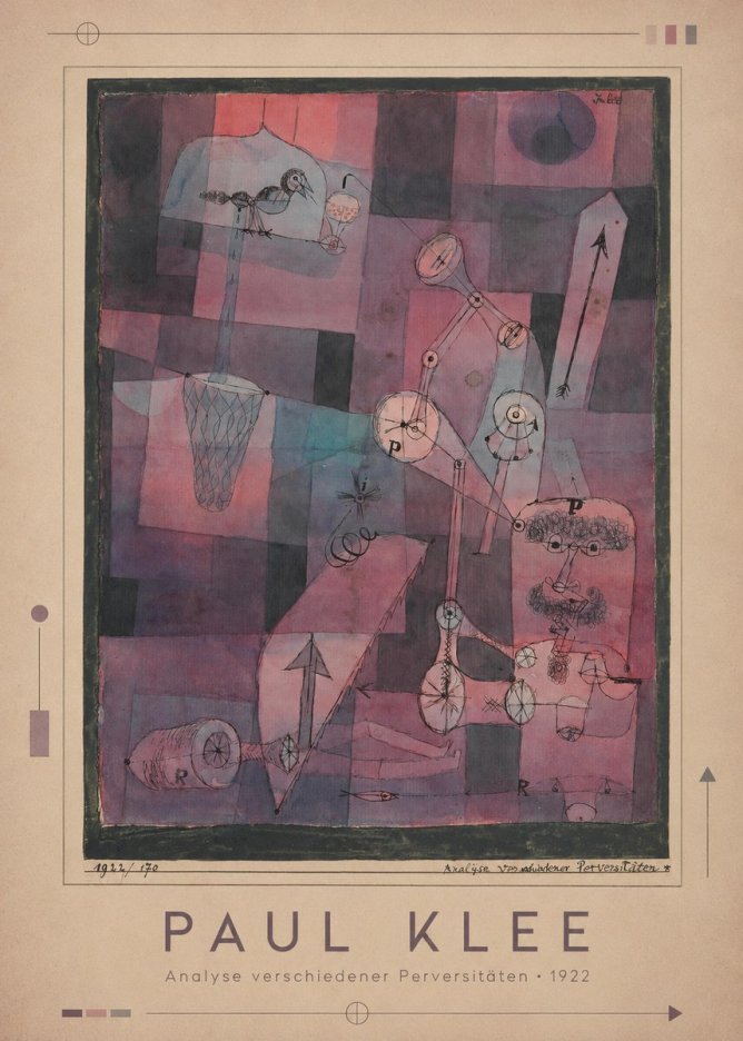 Paul Klee Analyse Verschiedener Perversitäten No2 - Juliste