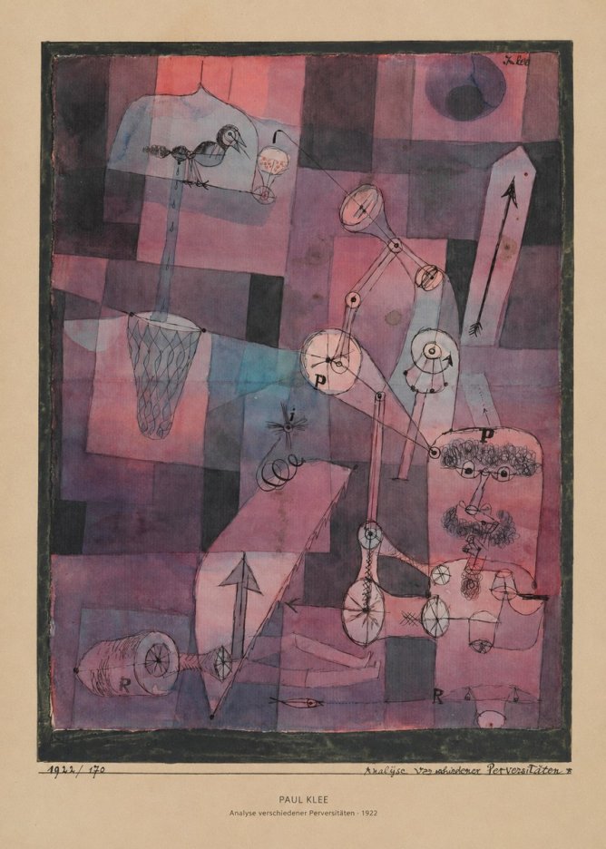 Paul Klee Analyse Verschiedener Perversitäten No5 - Juliste