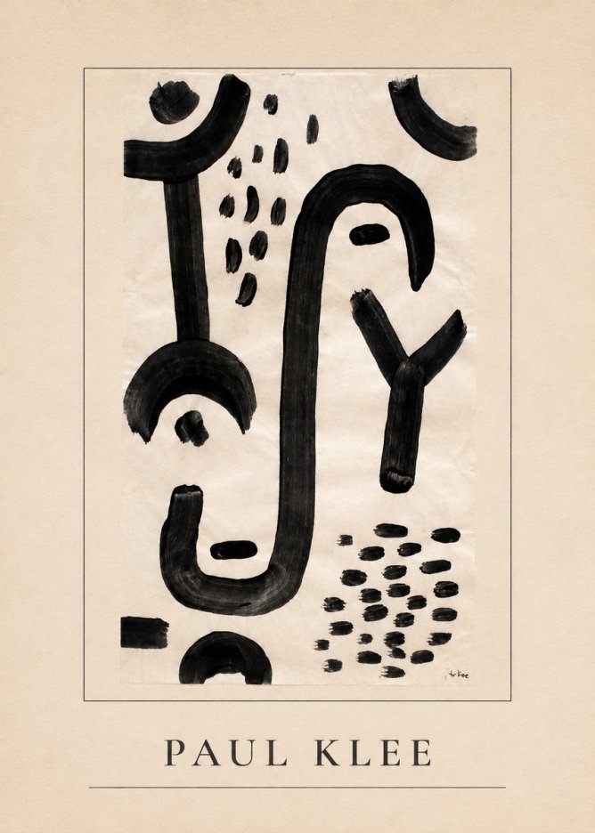 Paul Klee Face of the Goddess No3 - Juliste