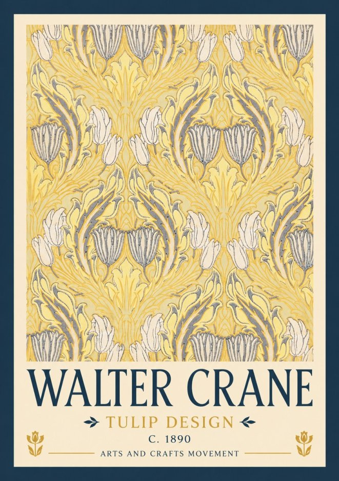 Walter Crane Tulip Design II No2 - Juliste
