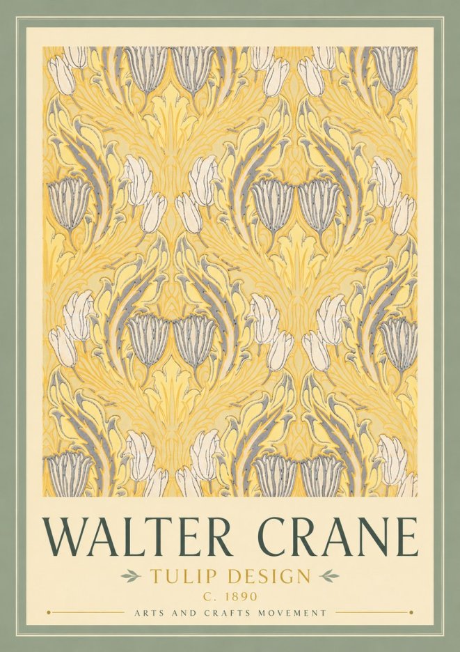 Walter Crane Tulip Design II No3 - Juliste