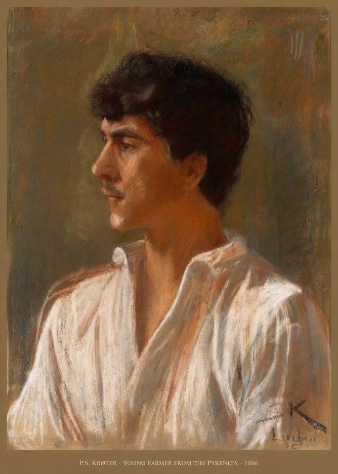 P.S. Krøyer Young Farmer from the Pyrenees No6 - Juliste