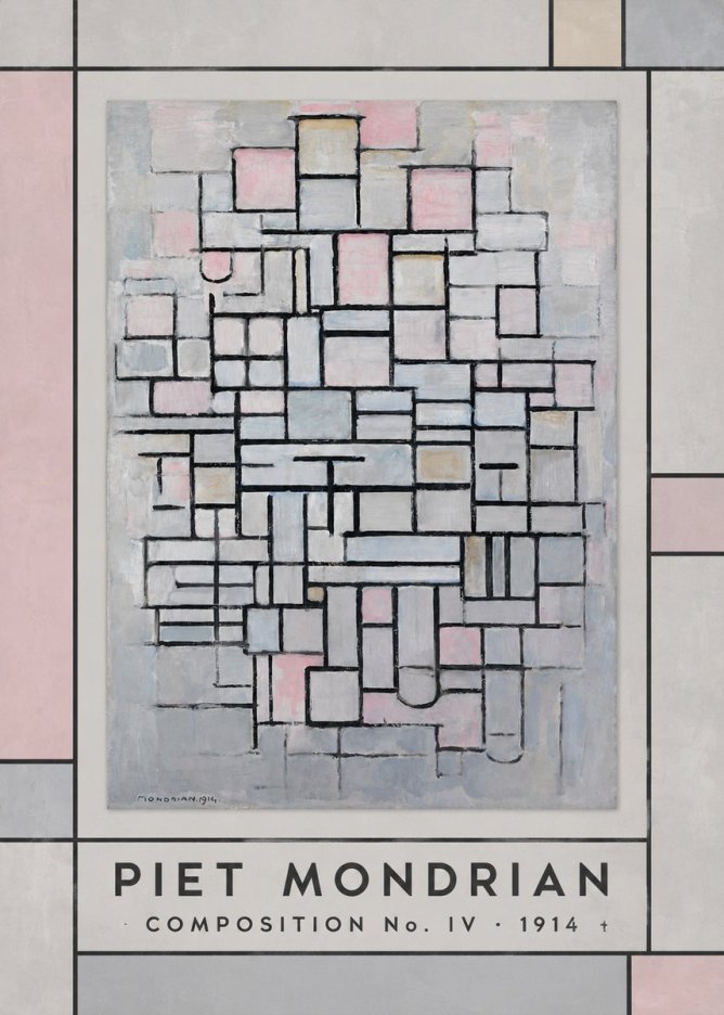 Piet Mondrian Composition No. Iv • 1914 No1 - Juliste
