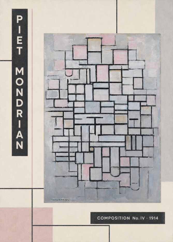 Piet Mondrian Composition No. Iv • 1914 No2 - Juliste