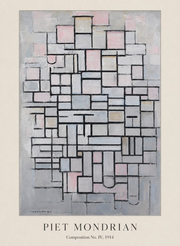 Piet Mondrian Composition No. Iv • 1914 No4 - Juliste