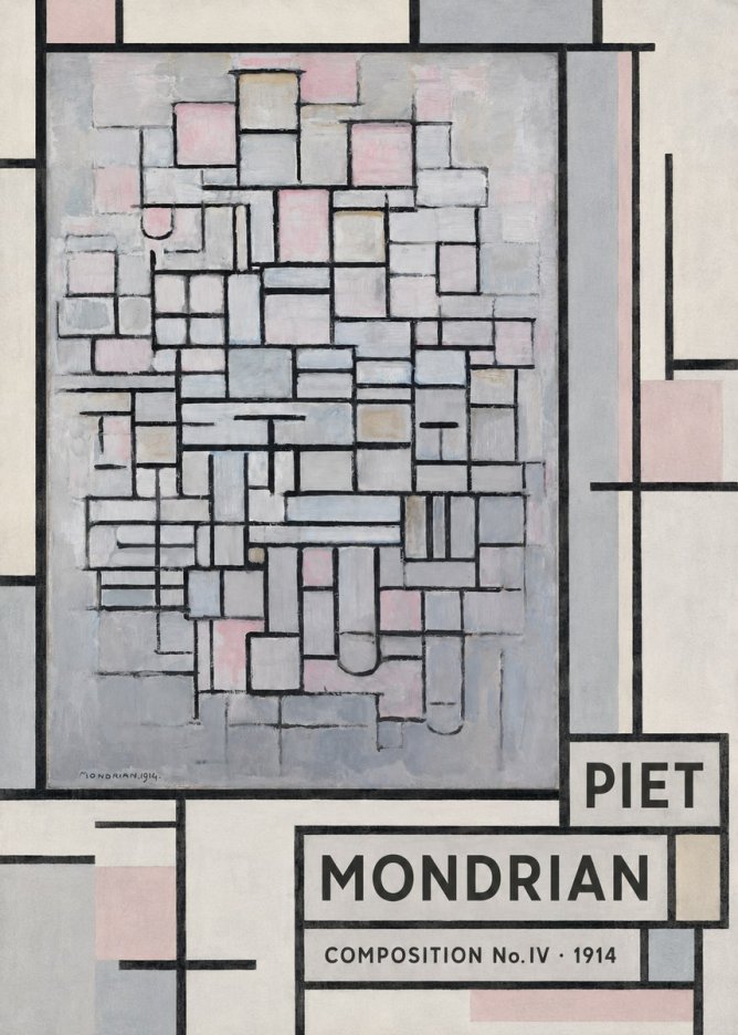 Piet Mondrian Composition No. Iv • 1914 No5 - Juliste